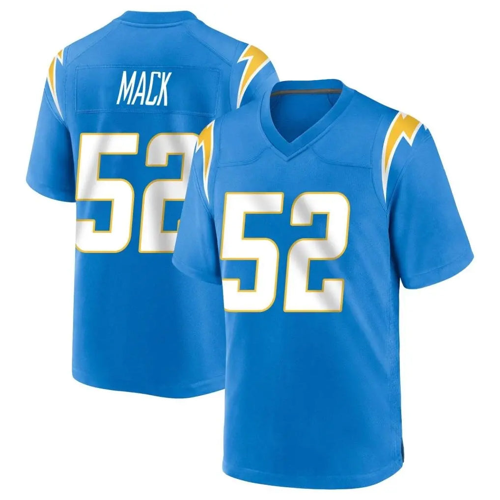 Pkot LA.Chargers #52 Khalil Mack Player Blue Home Game Stitched Jerseys