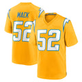 Pkot LA.Chargers #52 Khalil Mack Player Gold Home Game Stitched Jerseys