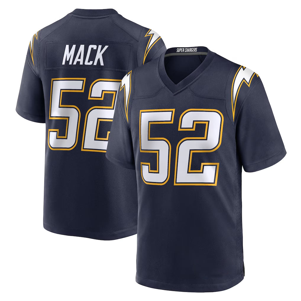 Pkot LA.Chargers #52 Khalil Mack Player Navy Alternate Home Game Stitched Jerseys