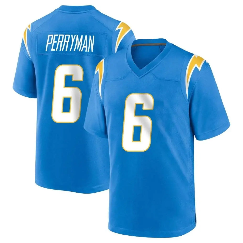 Pkot LA.Chargers #6 Denzel Perryman Player Blue Home Game Stitched Jerseys