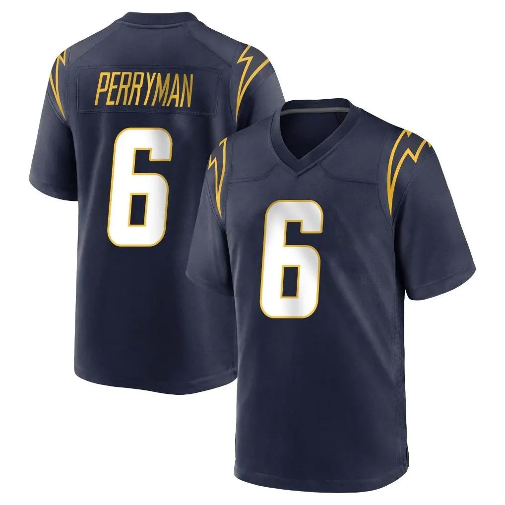 Pkot LA.Chargers #6 Denzel Perryman Player Navy Home Game Stitched Jerseys