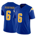 Pkot LA.Chargers #6 Denzel Perryman Player Royal Limited Vapor F.U.S.E. Home Game Stitched Jerseys