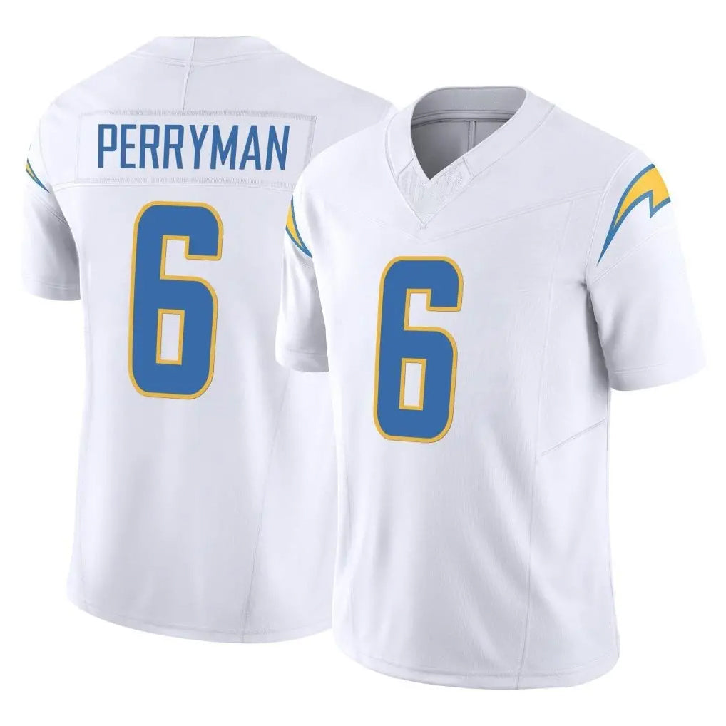 Pkot LA.Chargers #6 Denzel Perryman Player White Limited Vapor F.U.S.E. Home Game Stitched Jerseys