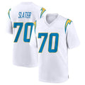 Pkot LA.Chargers #70 Rashawn Slater Player White Home Game Stitched Jerseys