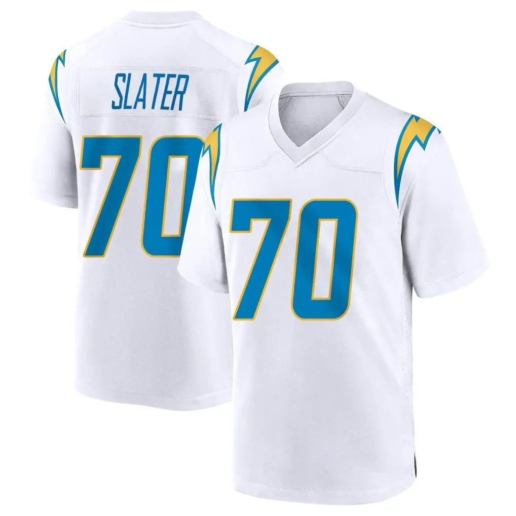 Pkot LA.Chargers #70 Rashawn Slater Player White Home Game Stitched Jerseys