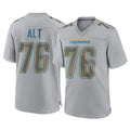 Pkot LA.Chargers #76 Joe Alt Player Gray Atmosphere Fashion Home Game Stitched Jerseys