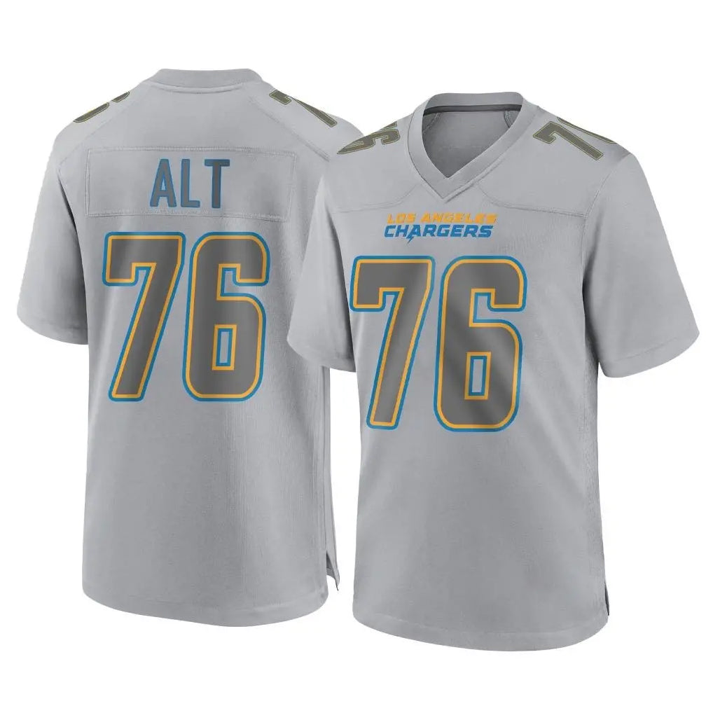 Pkot LA.Chargers #76 Joe Alt Player Gray Atmosphere Fashion Home Game Stitched Jerseys