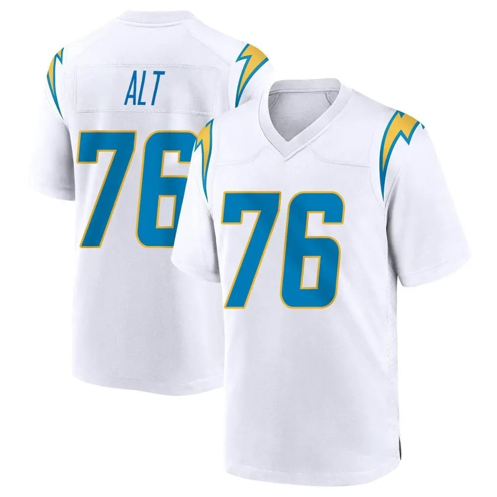 Pkot LA.Chargers #76 Joe Alt Player White Home Game Stitched Jerseys