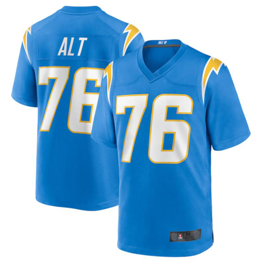 PkotLA.Chargers #76 Joe Alt Powder Blue 2024 Draft First Round Pick Player Game Jersey Stitched Jerseys