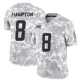 Pkot LA.Chargers #8 Omarion Hampton Player Arctic Camo Salute To Service Limited Game Stitched Jerseys