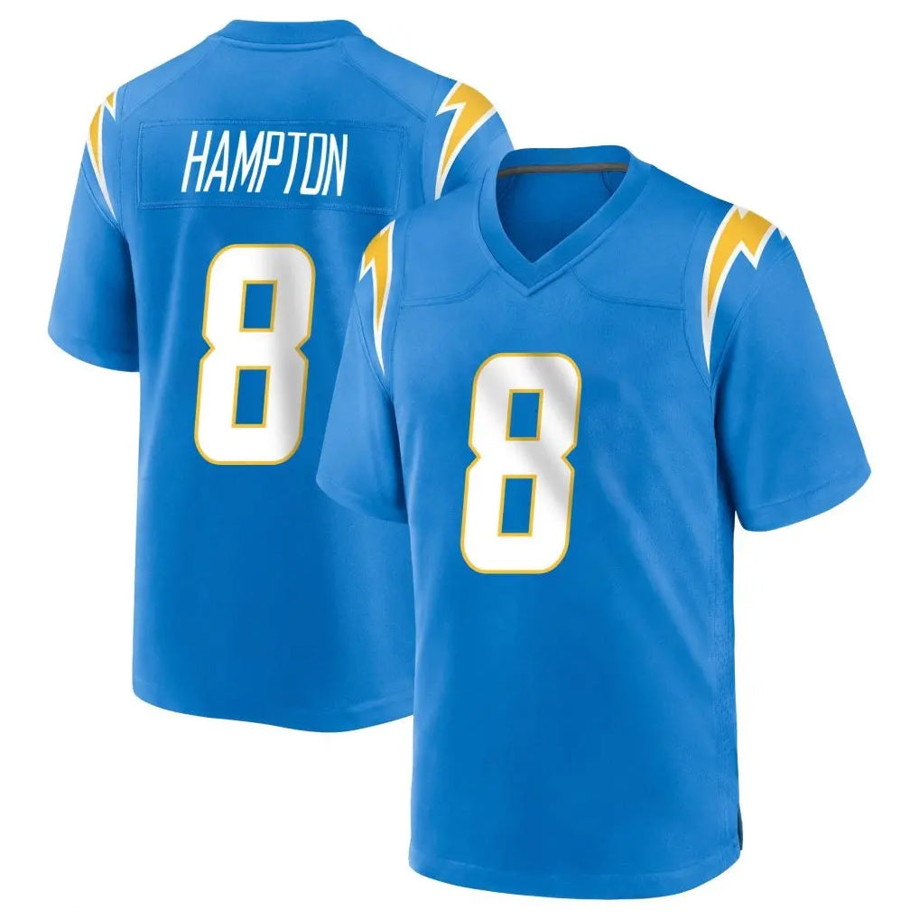 Pkot LA.Chargers #8 Omarion Hampton Player Blue Home Game Stitched Jerseys