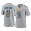 Pkot LA.Chargers #8 Omarion Hampton Player Gray Atmosphere Fashion Home Game Stitched Jerseys