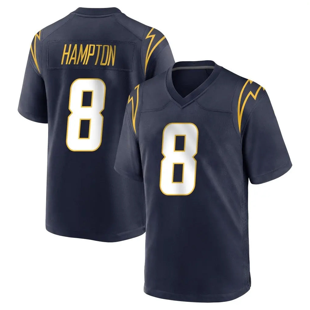 Pkot LA.Chargers #8 Omarion Hampton Player Navy Home Game Stitched Jerseys