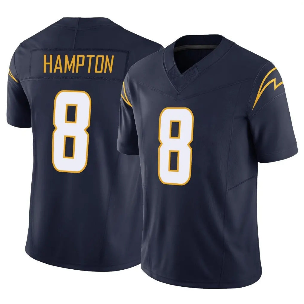 Pkot LA.Chargers #8 Omarion Hampton Player Navy Limited Vapor F.U.S.E. Home Game Stitched Jerseys