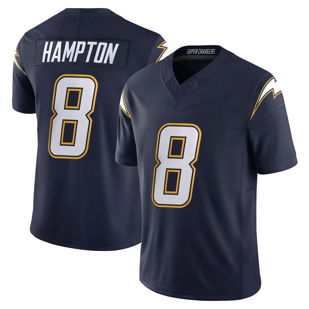 Pkot LA.Chargers #8 Omarion Hampton Player Navy Vapor F.U.S.E. Limited Home Game Stitched Jerseys