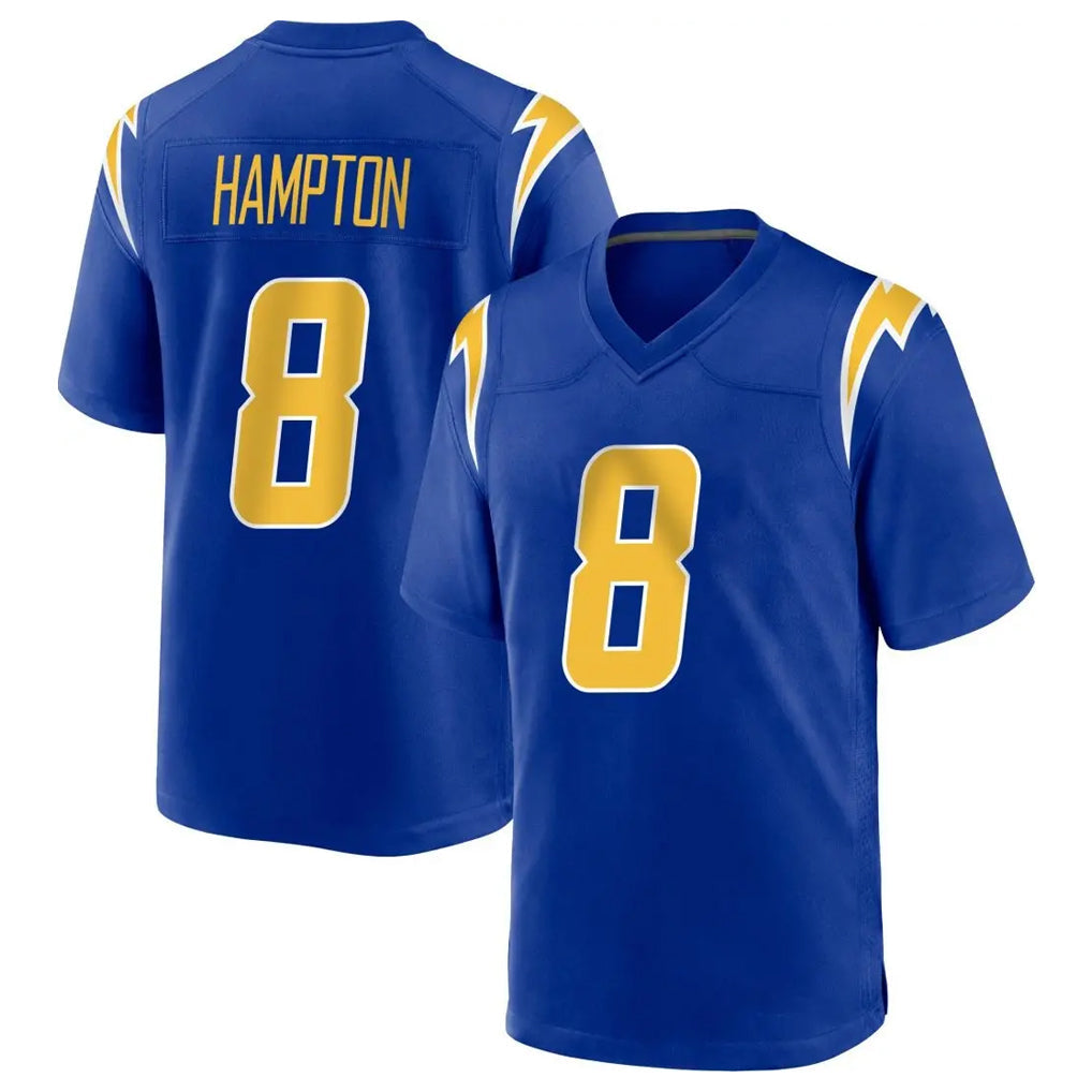 Pkot LA.Chargers #8 Omarion Hampton Player Royal Home Game Stitched Jerseys