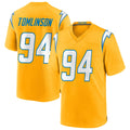 Pkot LA.Chargers #94 Dalvin Tomlinson Player Gold Home Game Stitched Jerseys
