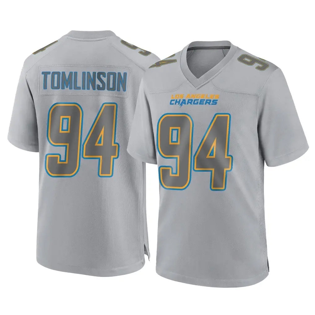 Pkot LA.Chargers #94 Dalvin Tomlinson Player Gray Atmosphere Fashion Home Game Stitched Jerseys