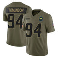 Pkot LA.Chargers #94 Dalvin Tomlinson Player Olive 2025 Salute To Service Limited Game Stitched Jerseys