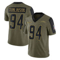 Pkot LA.Chargers #94 Dalvin Tomlinson Player Olive Salute To Service Limited Game Stitched Jerseys