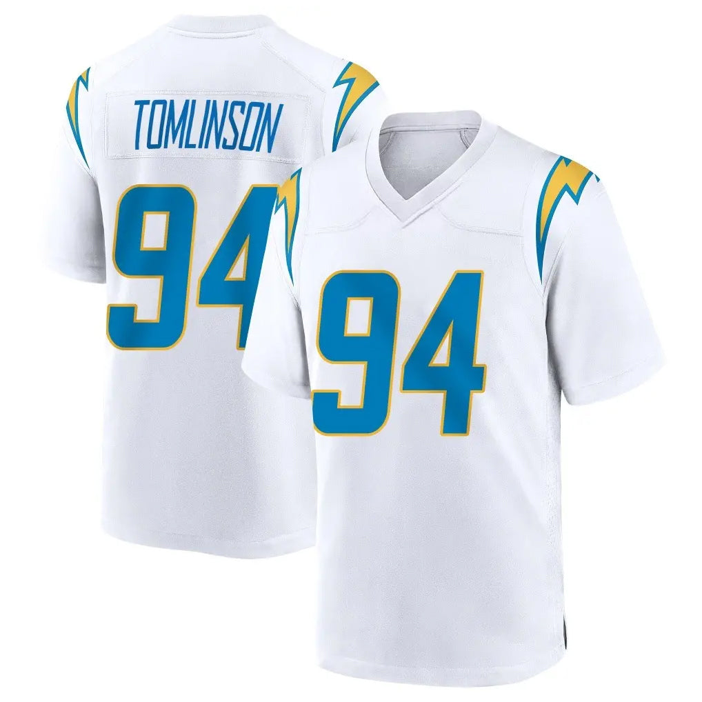 Pkot LA.Chargers #94 Dalvin Tomlinson Player White Home Game Stitched Jerseys