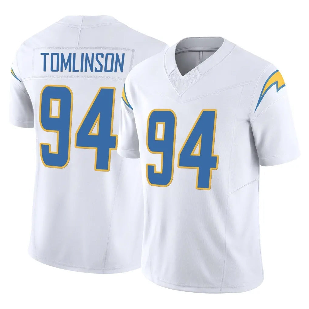 Pkot LA.Chargers #94 Dalvin Tomlinson Player White Limited Vapor F.U.S.E. Home Game Stitched Jerseys