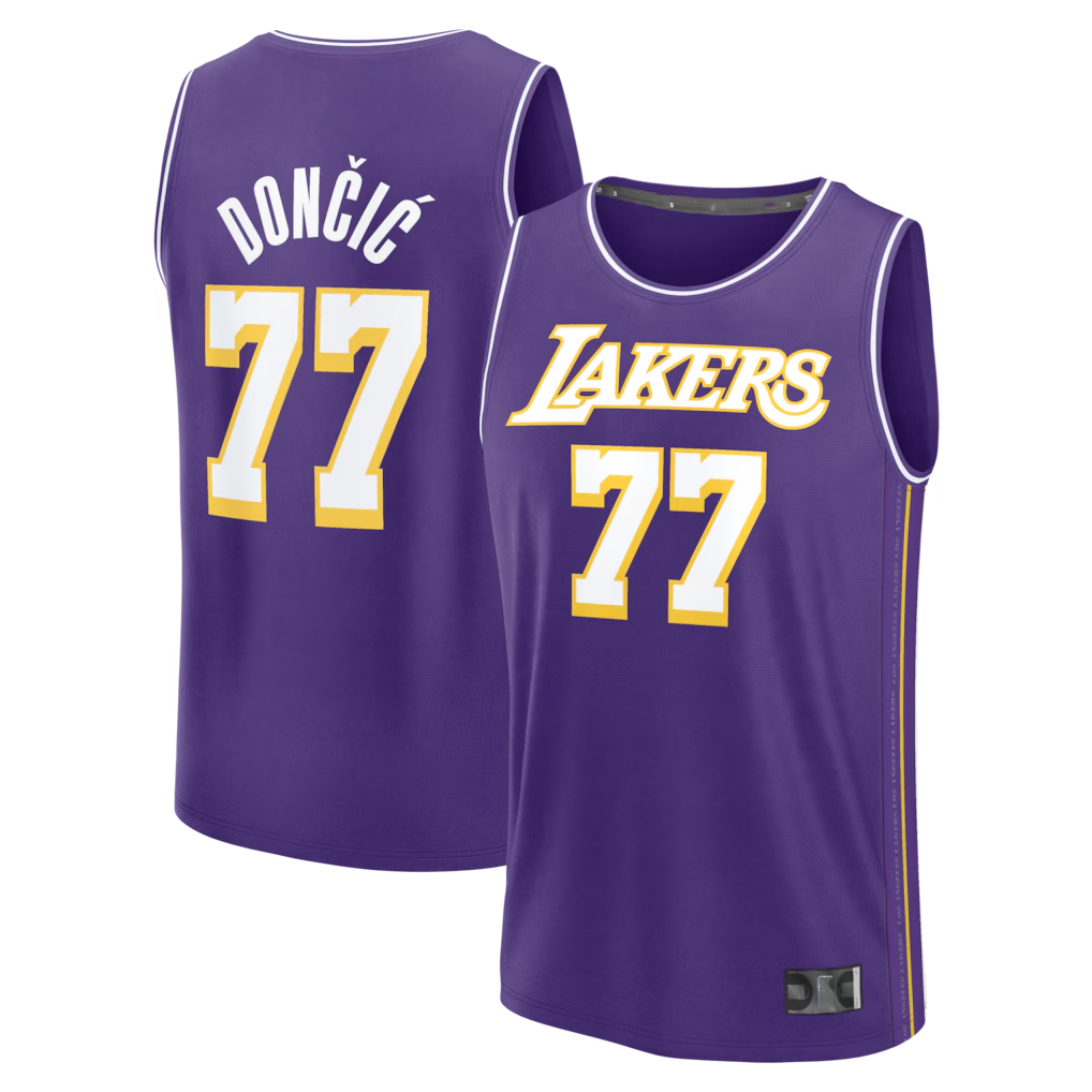 Pkot LA.Lakers #77 Luka Don?i? Purple Fast Break Stitched Jerseys- Statement Edition