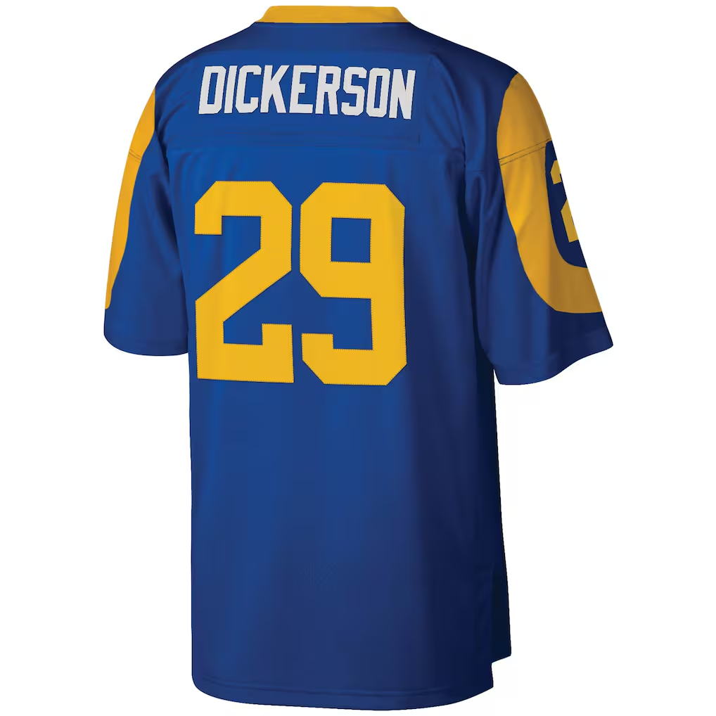 Pkot  LA.Rams #29 Eric Dickerson Mitchell & Ness Royal Legacy Replica Puhic Stitched Jerseys