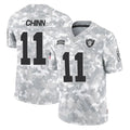 Pkot LV.Raiders #11 Jeremy Chinn Player Arctic Camo Salute To Service Limited Game Stitched Jerseys