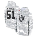 Pkot LV.Raiders #51 Malcolm Koonce Player Arctic Camo Salute to Service Hoodies Limited Game Stitched Jerseys