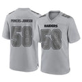 Pkot LV.Raiders #58 Jackson Powers-Johnson Player Gray Atmosphere Fashion Limited Game Stitched Jerseys