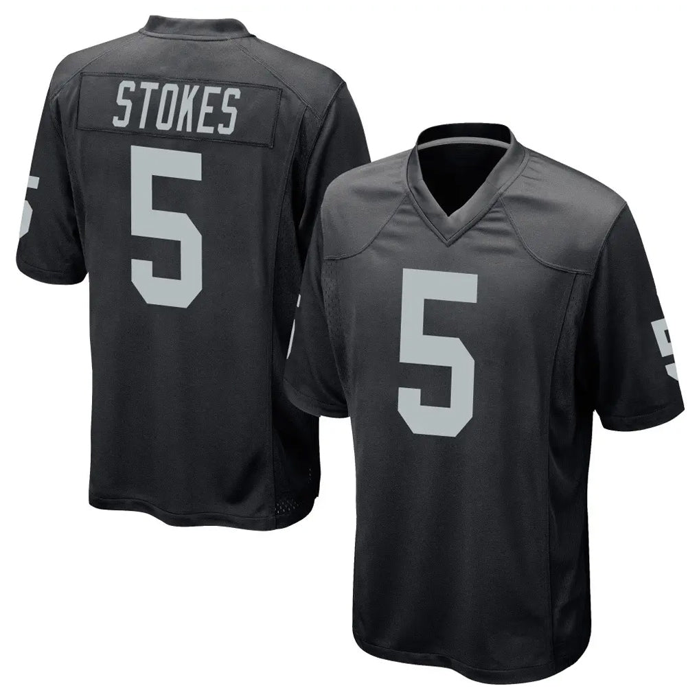 Pkot LV.Raiders #5 Eric Stokes Player Black Home Game Stitched Jerseys