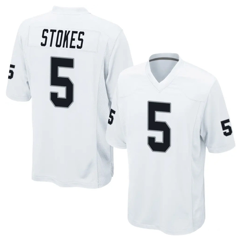 Pkot LV.Raiders #5 Eric Stokes Player White Home Game Stitched Jerseys