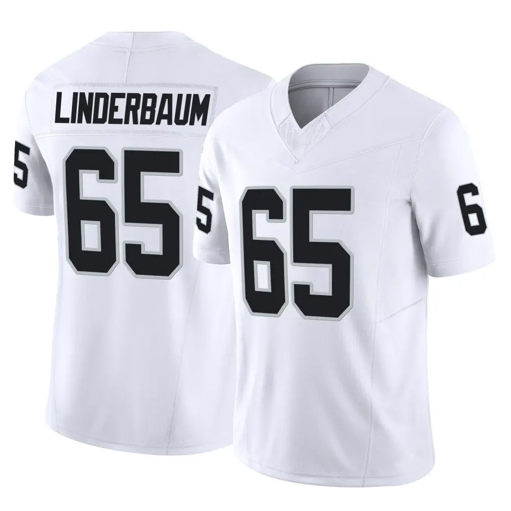 Pkot LV.Raiders #65 Tyler Linderbaum Player White Limited Vapor F.U.S.E. Home Game Stitched Jerseys