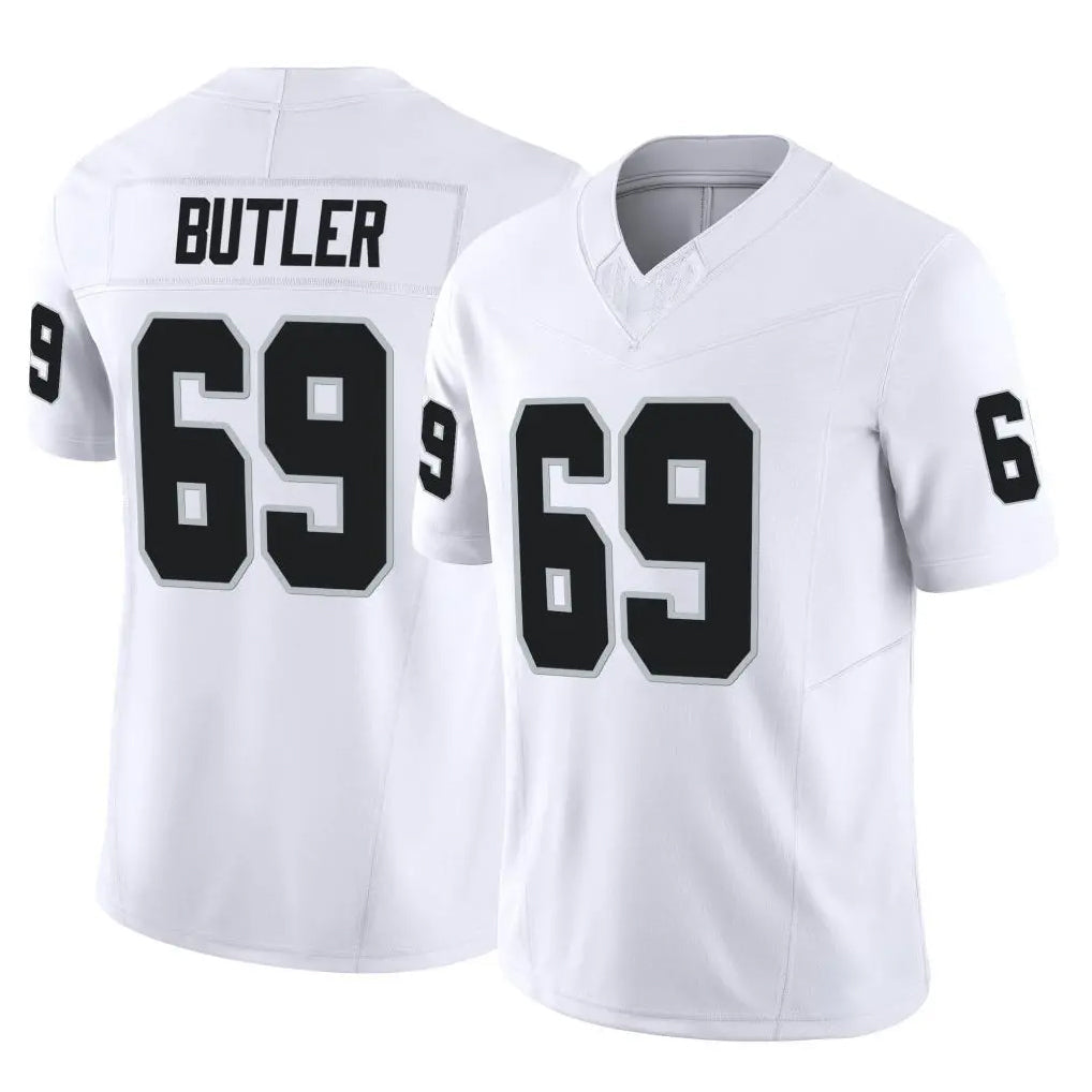 Pkot LV.Raiders #69 Adam Butler Player White Limited Vapor F.U.S.E. Home Game Stitched Jerseys