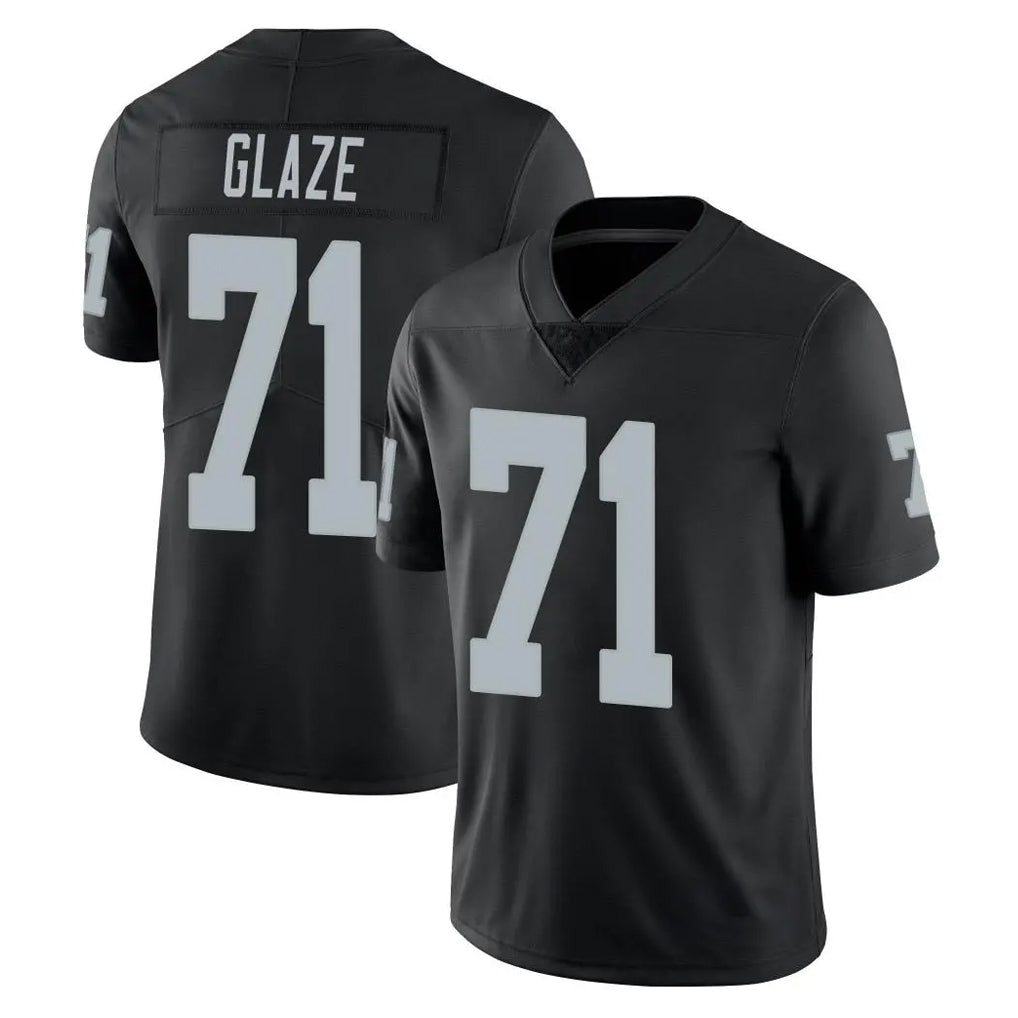 Pkot LV.Raiders #71 DJ Glaze Player Black Limited Vapor Untouchable Home Game Stitched Jerseys