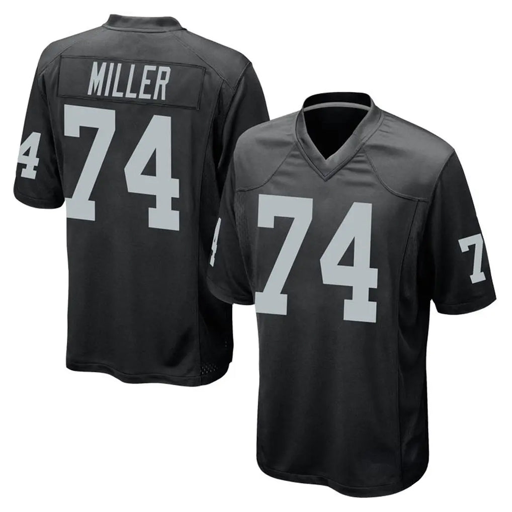 Pkot LV.Raiders #74 Kolton Miller Player Black Home Game Stitched Jerseys