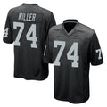 Pkot LV.Raiders #74 Kolton Miller Player Black Home Game Stitched Jerseys