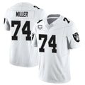 Pkot LV.Raiders #74 Kolton Miller Player White Vapor Limited Elite Home Game Stitched Jerseys