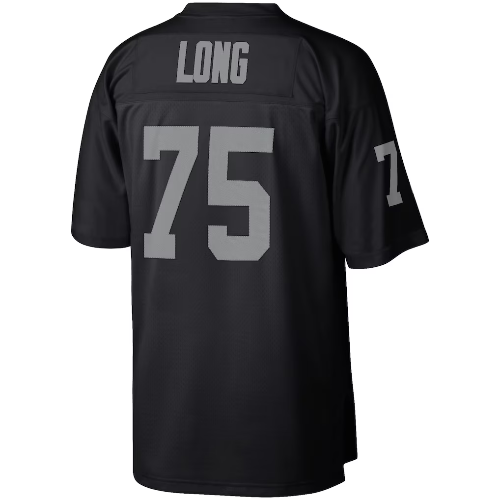 Pkot  LV.Raiders #75 Howie Long Mitchell & Ness Black Retired Player Legacy Replica Stitched Jerseys