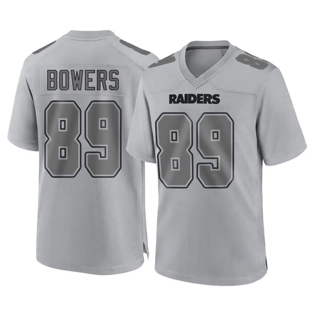 Pkot LV.Raiders #89 Brock Bowers Player Gray Atmosphere Fashion Limited Game Stitched Jerseys