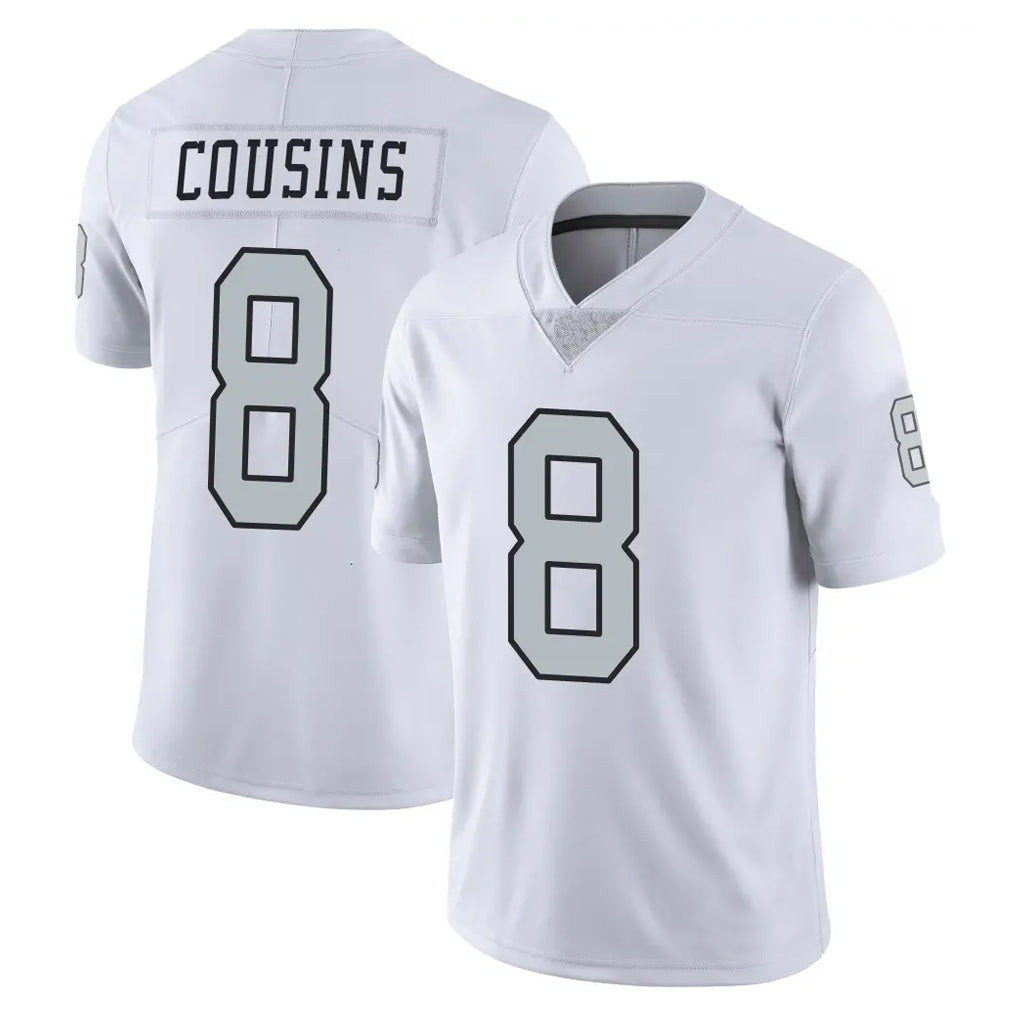Pkot LV.Raiders #8 Kirk Cousins Player White Limited Color Rush Home Game Stitched Jerseys