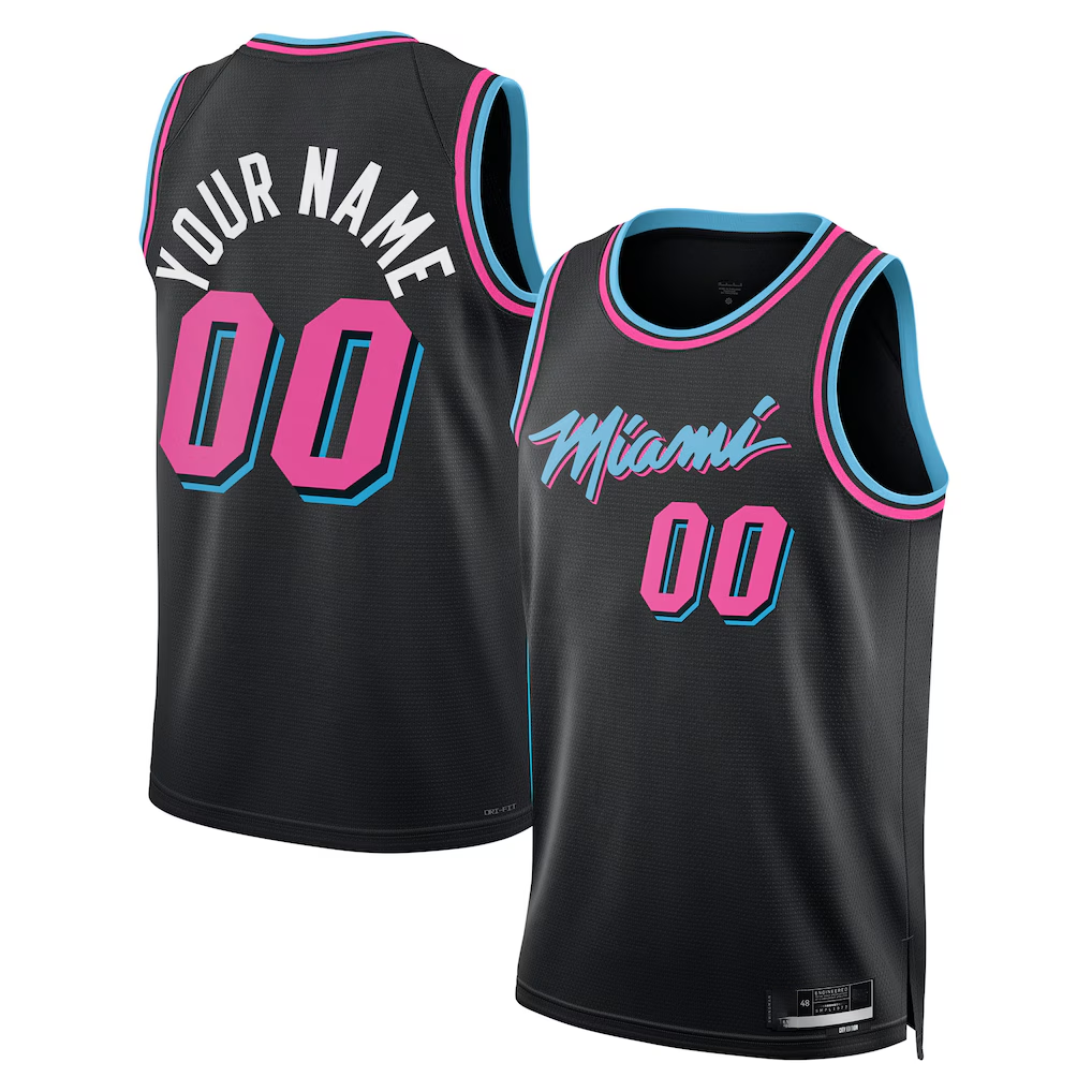 Pkot Custom M.Heat 202526 City Edition Swingman Jerseys