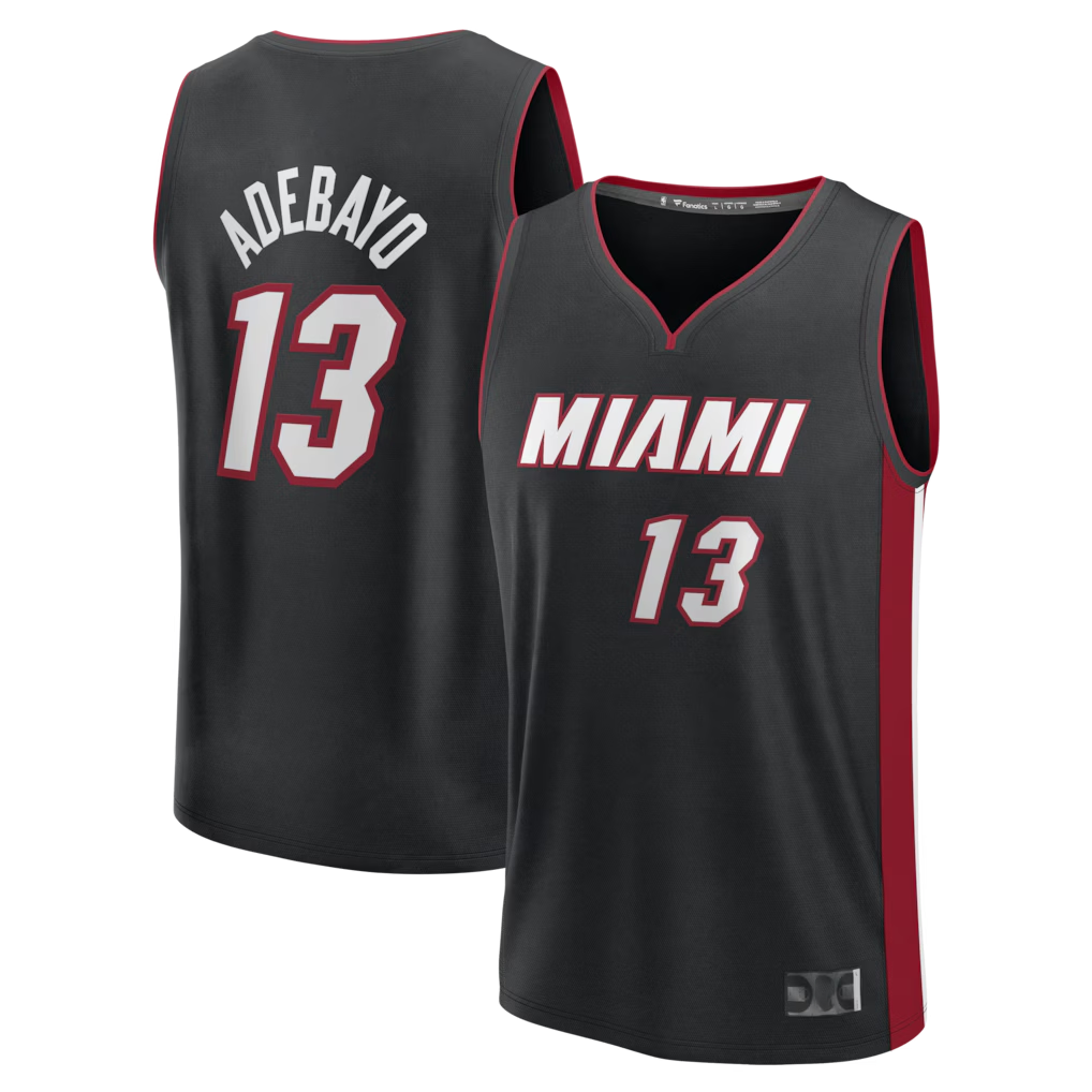 Pkot M.Heat #13 Bam Adebayo Black Fast Break Replica Jerseys - Icon Edition