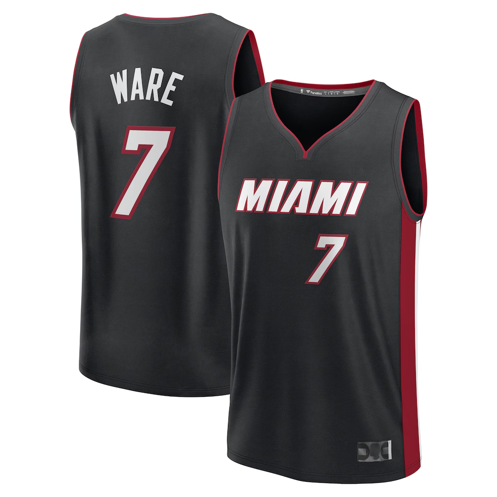 Pkot M.Heat #7 Kel'el Ware Black Fast Break Replica Player Jerseys - Icon Edition