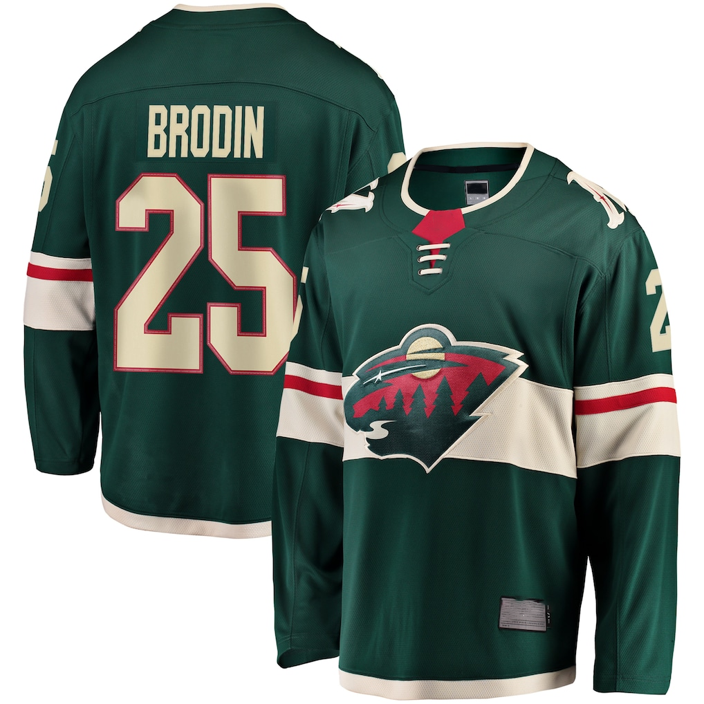 Pkot M.Wild #25 Jonas Brodin Green Breakaway Jerseys