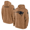 Pkot NE.Patriots Brown Salute to Service Pullover Hoodies Limited Game Blank Player Stitched Jerseys