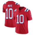 Pkot NE.Patriots #10 Drake Maye Player Red Vapor Untouchable Home Game Stitched Jerseys
