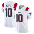 Pkot NE.Patriots #10 Drake Maye Player White Limited Vapor F.U.S.E. Home Game Stitched Jerseys