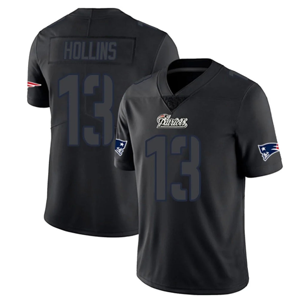 Pkot NE.Patriots #13 Mack Hollins Player Black Impact LImited Home Game Stitched Jerseys
